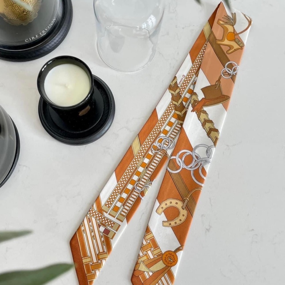 Hermes Twilly Brides Et Gris Gris Rodeo Gold Brown